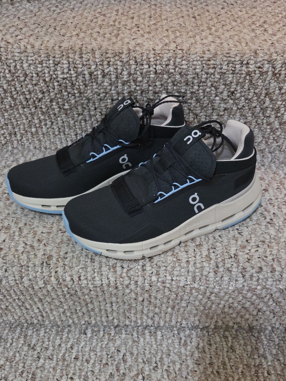 On Running Womens Cloudnova 2, Black/Wash, Size 9.5